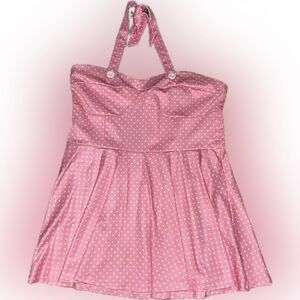 Dolls Kill 3XL Pink Polka Dot Halter Dress Costume